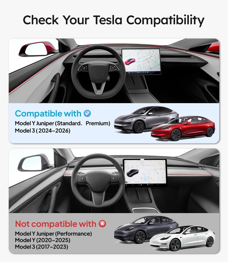 Wigoo Tesla New Model Y Juniper & Model 3 Screen Protector Matte [No Glare & Fingerprint] Model 3 Highland/New Model Y Juniper Accessories, Tempered Glass Protector with Alignment Kit - Image 2
